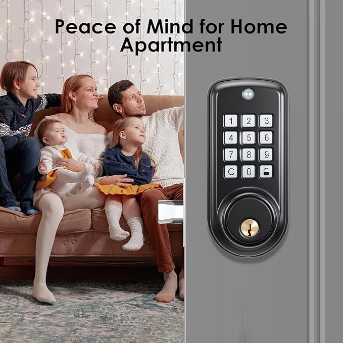 Smart Lock, Keyless Entry Door Lock, Password Mechanical Key 2 Unlocking