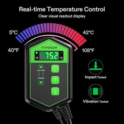 VIVOSUN Digital Heat Mat Thermostat Controller, 40–108 ºF 1000W