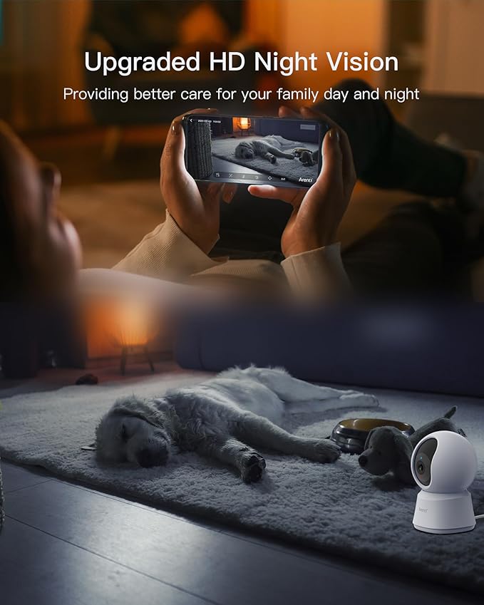 ARENTI 5G Indoor Security Camera, 4MP Pet Camera