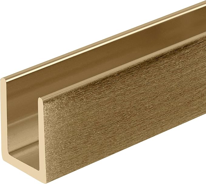 Brixwell SDCD38ABRS-CCP36 Antique Brass 3/8" Fixed Panel Shower Door Deep