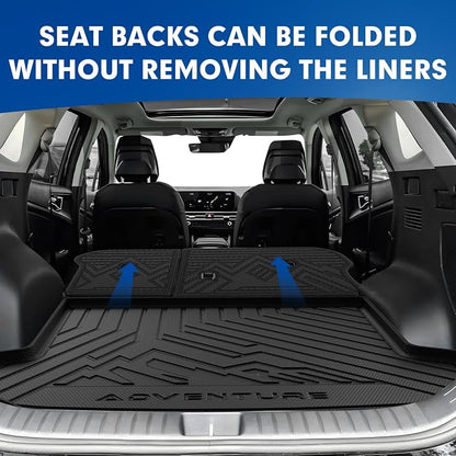 Mixsuper Cargo Liner for 2026 Kia Sportage Hybrid Only, 5-Seat All Weather Cargo Mat with Backrest Mats TPE Back Seat Cover Protector