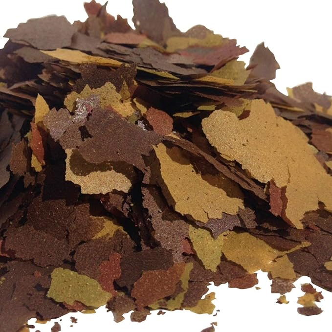 Aquatic Foods Inc. Flakes - 45% California Blackworm & Angel Fish/Cichlid Flake Mix for Angels, Discus, Cichlids, Tetras, Guppies, Live Bearers, All Tropical Fish - Premium AF Flakes - 1/4-lbs