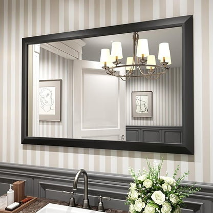 Amorho Black Bathroom Mirror, Living Room, Large Rectangle Vanity Mirrors.