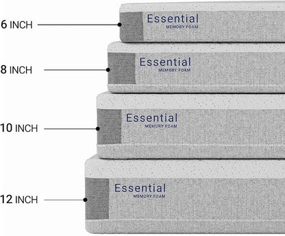 LIFEMENT Full Mattress 8 Inch, Essential Graphite Infused Memory Foam Bed | Medium Firm, Fiberglass Free, Cooling Pressure Relief | CertiPUR-US & Oeko-TEX Certified, Mattress in a Box