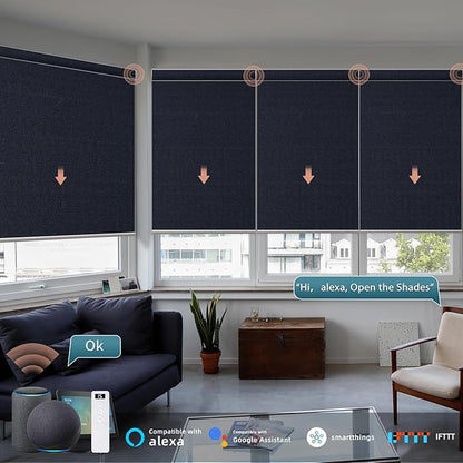 Motorized Roller Shade: 100% Blackout, Electric Blinds
