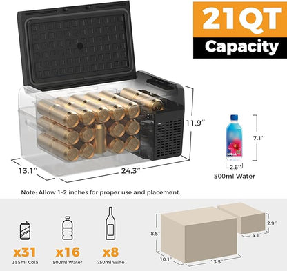 Setpower 12V Refrigerator 21 Quart Portable Freezer 50 Hours Keep Cool