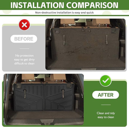 3rd Row Seat Back Mat for 2025 2026 Toyota 4Runner 7 Seats Gas, Backrest Mats Rear Seatback Cover All Weather TPE Protector Cargo Liner Accessories(Not for Hybrid EV/i-Force MAX)