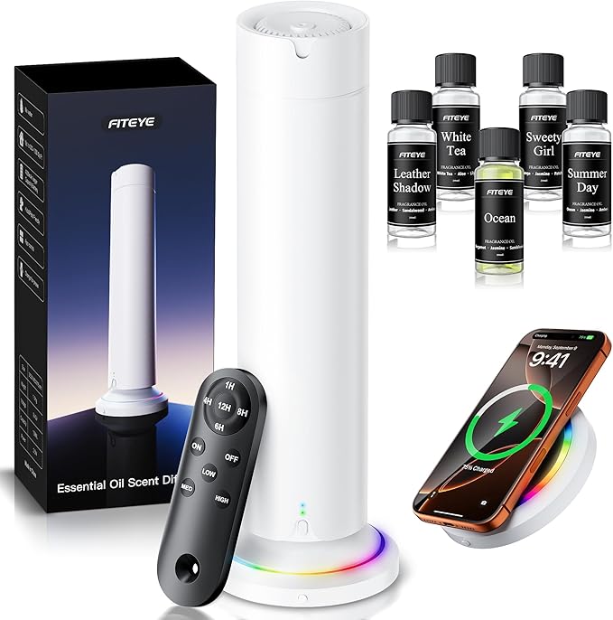 Waterless Scent Diffuser Kit Include 5x20ml Essential Oils, Essential Oil
