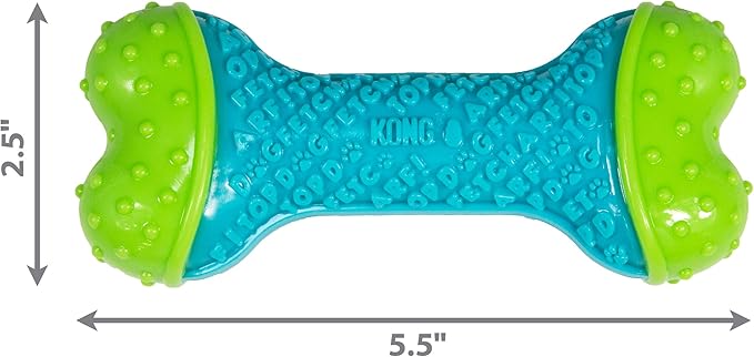 KONG CoreStrength Bone - Dog Dental Chew Toy - Durable, Multi-Layered Dog Toy for Enrichment Play & Dental Care - with Textured Body for Teeth Cleaning - for Medium/Large Dogs
