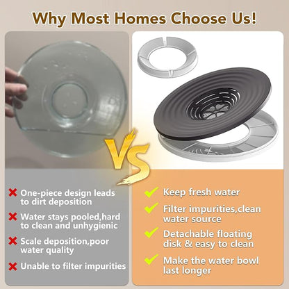 UPSKY 10L Dog Water Bowl No Spill Stainless Steel for Slow Drinking Black | Large Capacity, Spill-proof, Non-slip Design, Durable, For Large Dogs, Messy Drinkers & Multi-pet Homes, Outdoor / Indoor