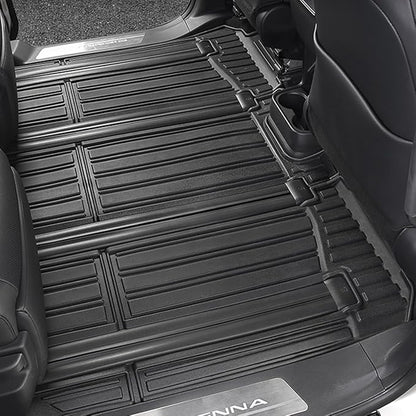 Compatible for 2021-2025 Toyota Sienna Floor mats & Cargo Liner All Weather car mats for 2025 2024 2023 2022 2021 Toyota Sienna Accessories (Only Fit 8 Passenger Model with Spare tire)