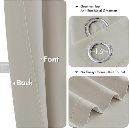 MIULEE Natural Blackout Curtains