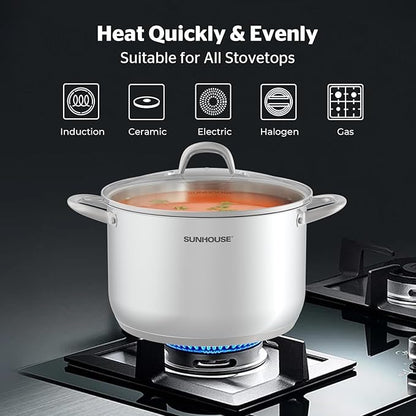 SUNHOUSE Stainless Steel Stock Pot