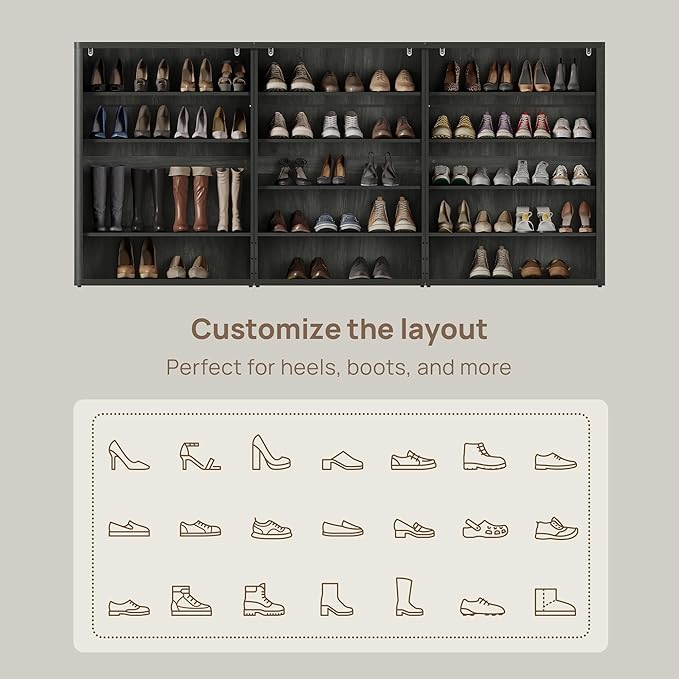 SICOTAS Rattan Shoe Storage Cabinet