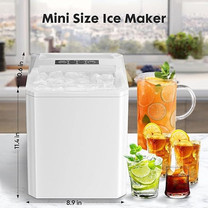 Sweetcrispy Countertop Ice Maker, Portable Ice Machine Self-Cleaning, 9 Cubes