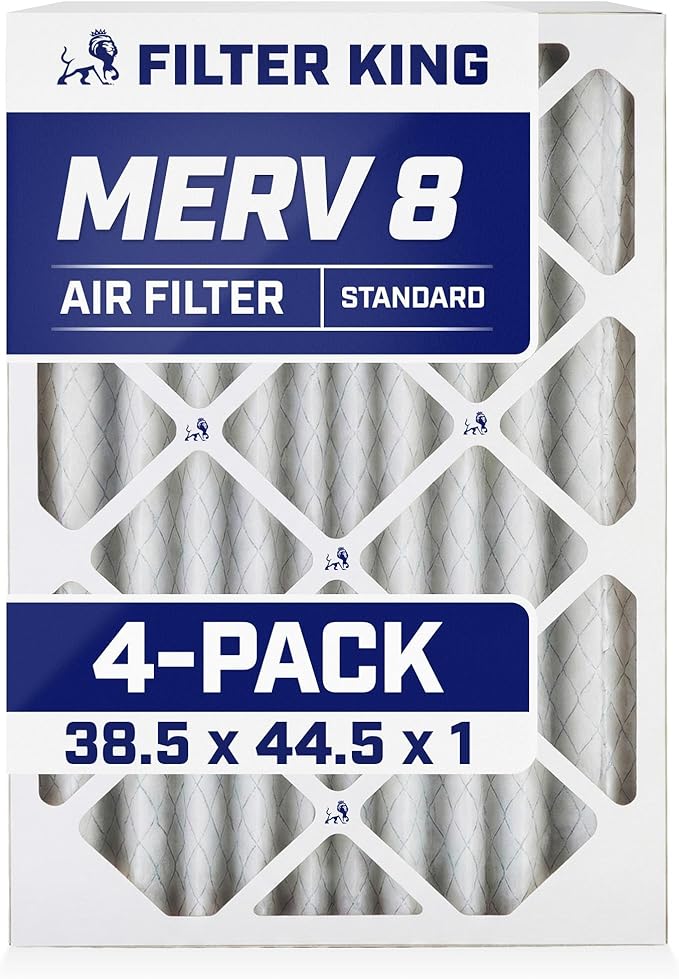Filter King 38.5x44.5x1 Air Filter | 4-PACK | MERV 8 HVAC Pleated A/C Furnace