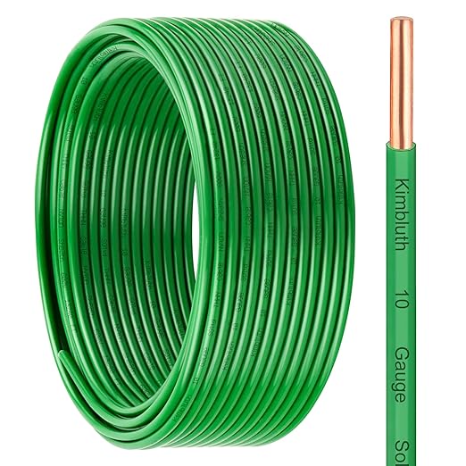 THHN Wire 10 Gauge 25 FT OFC Electrical Wire, 10 AWG Solid Copper Wire Rated up