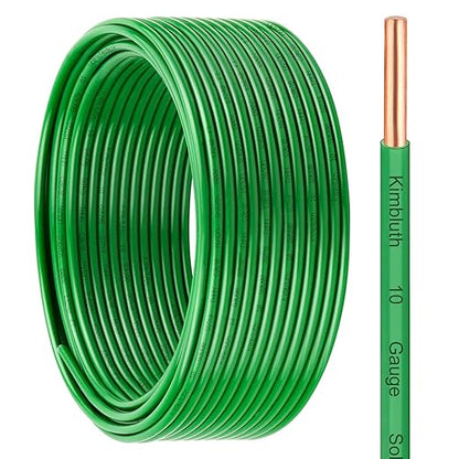 THHN Wire 10 Gauge 25 FT OFC Electrical Wire, 10 AWG Solid Copper Wire Rated up