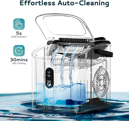 EUHOMY Ice Maker Countertop, Portable Ice Machine