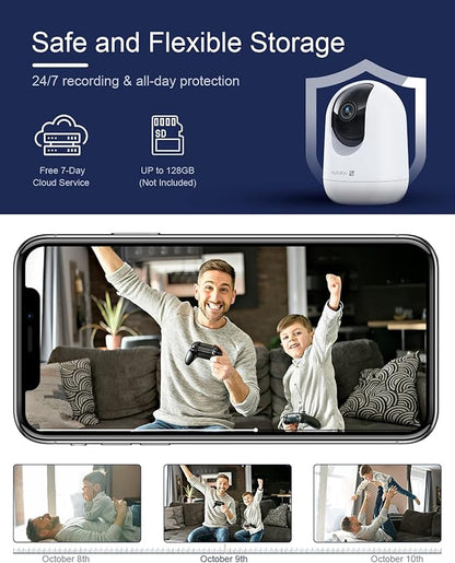 Indoor Security Camera 2K, Pet Camera