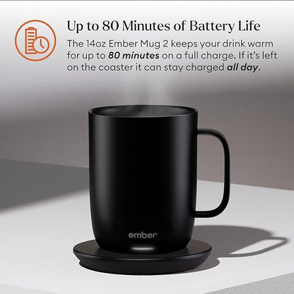 Ember Temperature Control Smart Mug 2, 14 Oz, App-Controlled Heated Coffee Mug