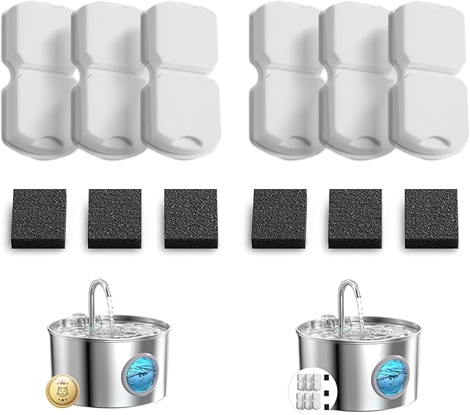 GIOTOHUN Cat Water Fountain Filter Replacement: 12 Cat Fountain Filter