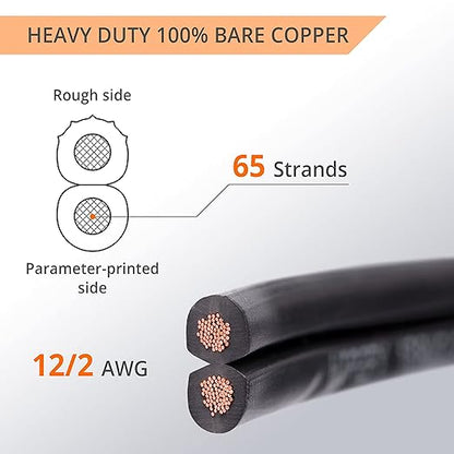 Wirefy 12/2 Low Voltage Landscape Wire 50 ft | Low Voltage Landscape Lighting