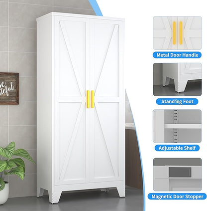 71" Tall Pantry Cabinet, Kitchen Pantry Storage Cabinets