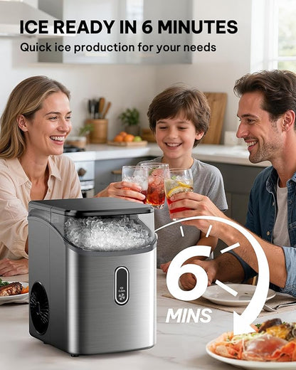 Silonn Nugget Ice Maker Countertop, Pebble Ice Maker
