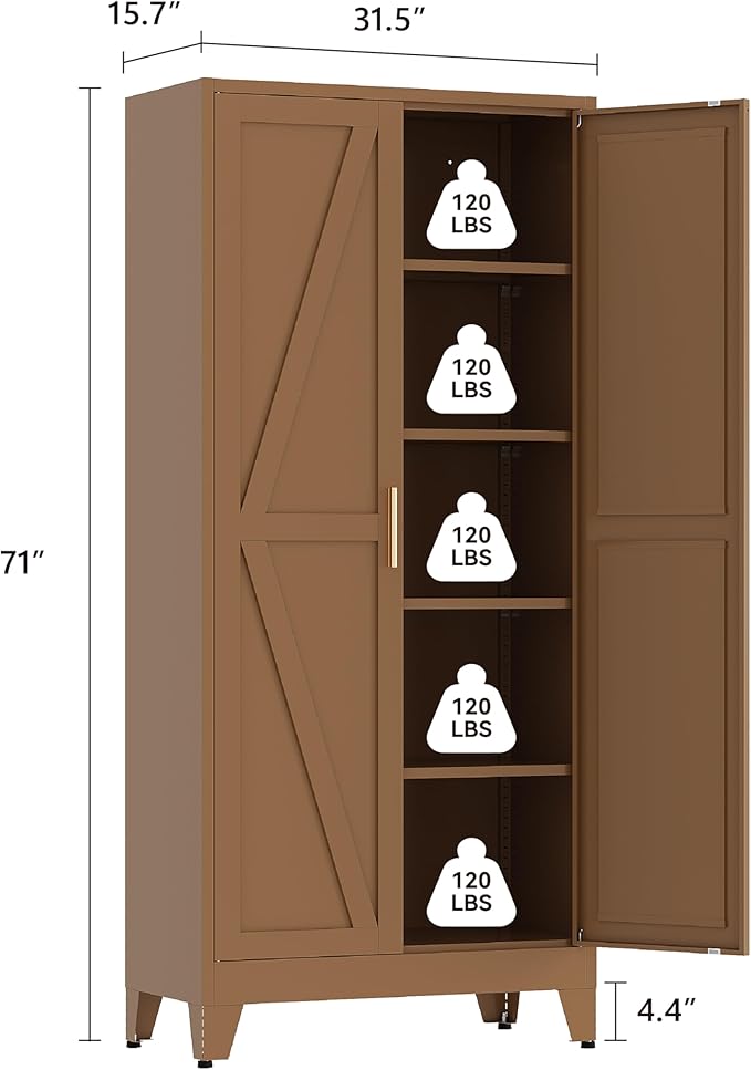 71" Tall Pantry Cabinet, Kitchen Pantry Storage Cabinets