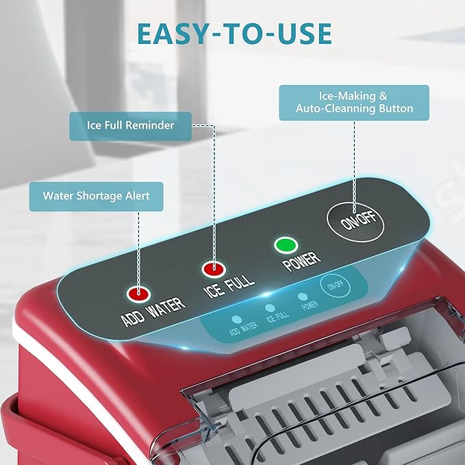 EUHOMY Countertop Ice Maker Machine