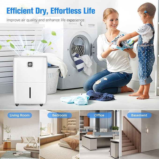 DEVERSE Max 80 Pints Energy Star Dehumidifier