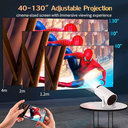 Mini Projector, 4K 1080P Support Portable Projector