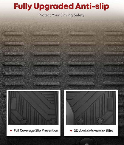YHTAUTO Floor Mats & Cargo Mat Compatible with Jeep Grand Cherokee WL 2022-2025 5 Seats Non L or WK, TPE All Weather Car Mats Waterproof Anti-Slip Odorless Floor Liner Trunk Mat