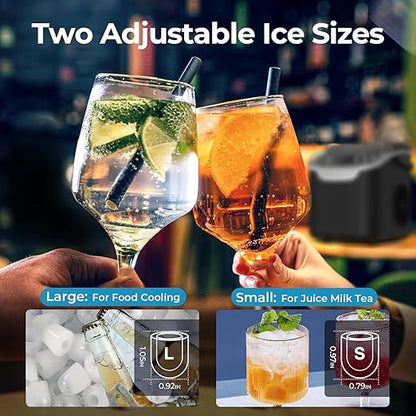 Antarctic Star Countertop Ice Maker, 9 Cubes in 6 Mins, Portable Ice Machine