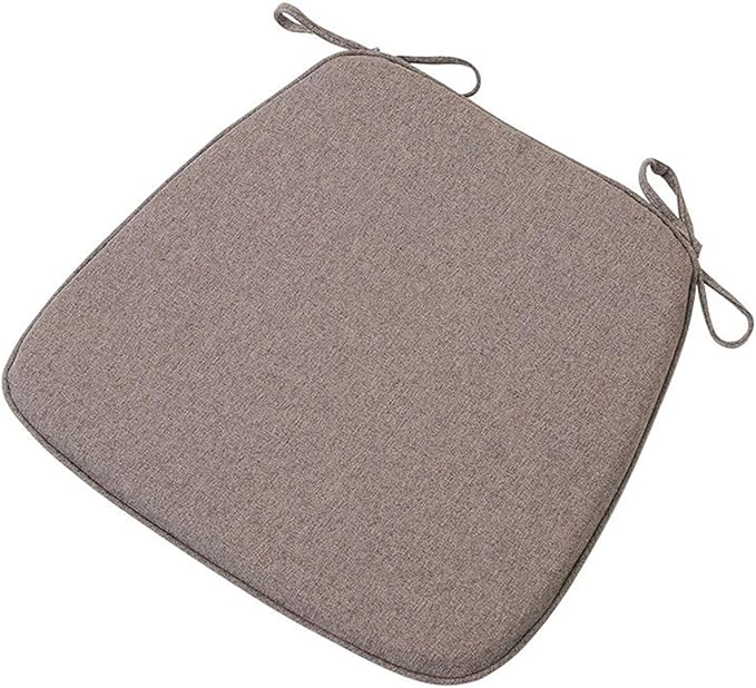 Chair Pads with Ties 18x17, Memory Foam Kitchen Chair Cushions with Ties 18 Inch, Non Slip Chair Pads for Dining Chairs Set of 2 4 6, Seat Cushions Covers Washable and Removable with Zipper,J,4
