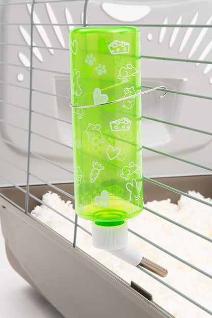 Lixit® Critter Bright Water Bottles for Hamsters, Rabbits, Chinchillas, Ferrets, Guinea Pigs and Other Small Animals - Made in USA (Blue (Pack of 2), 16 Ounce)