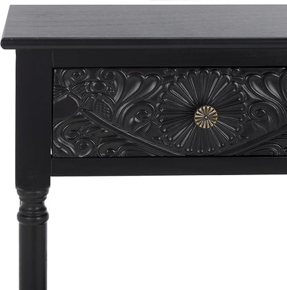 SAFAVIEH Home Collection Josie Black 2-Drawer Console Table for Living Room Foyer Bedroom Hallway Entryway Office