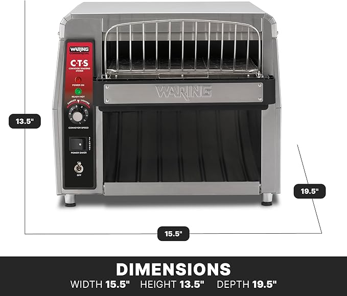 Waring Commercial CTS1000 Coneyer Toaster, 450 Slices per hour, 5-15 Phase Plug