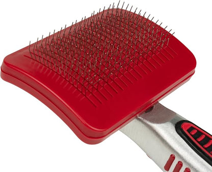 CHI for Dogs Self-Cleaning Slicker Brush, Small Size, 3-Pack | Pivoting head design, fine wire pins, detangles and removes loose hair, for small breed dog coats daily
