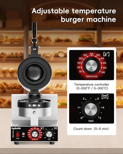 Ufo Burger Maker Machine, 110V Electric Ufo Sandwich Maker w/Adjustable