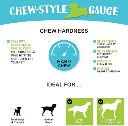 Raw Paws Compressed Rawhide Bones for Large Dogs (10 Pack) - Natural Raw Hides Large Dogs Long Lasting - Single Ingredient Rawhide Chews Dog Bones for Aggressive Chewers