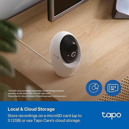 Tapo 4K Indoor Pan/Tilt Wired Security Camera