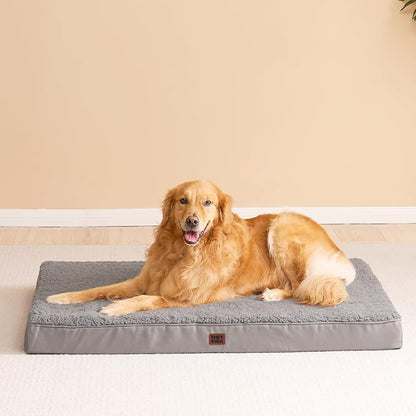 EHEYCIGA Orthopedic Dog Bed Extra Large with Removable Washable Cover, 41IN | Egg Crate Foam Support, Durable Oxford fabric, Non-Slip Bottom, Machine Washable, Soft Waterproof Plush Pet Bed Mat For Crate