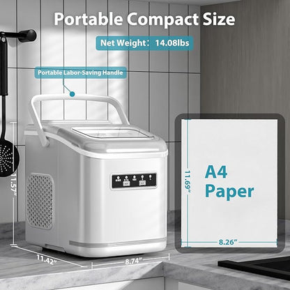 Countertop Ice Maker Machine, Portable Compact Small Bullet Ice Maker
