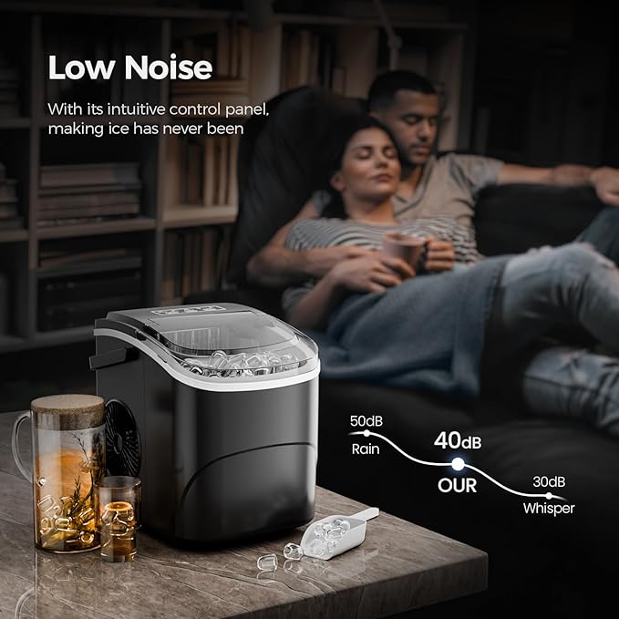 Ice Makers Countertop, 9 Cubes in 6 Mins, Portable Ice Maker Machine