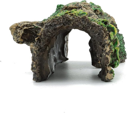 JIH Aquarium Decorations Resin Hollow Tree Trunk Ornament, Bettas House Cave Wood House Decor for Fish Tank (HS-SP207)