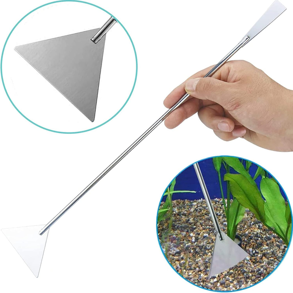 15in Aquascaping Tools, 4 in 1 Long Aquarium Tweezers Scissors Spatula, Stainless Steel Aquatic Plants Aquascaping Tools Set for Fish Starter Kits, Aquariums Tank and Terrarium