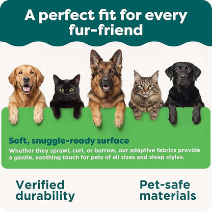 FurHaven Orthopedic Dog Bed for Large Dogs, L-Shaped Chaise Contour Mattress with Solid Orthopedic Foam Slab for Joint Support, Removable Washable Cover, Jumbo Plus XXL, Faux Fur & Suede, Espresso