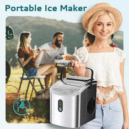 EUHOMY Ice Maker Countertop, Portable Ice Machine